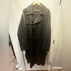Vintage Men’s 90s Danier Leather Trench Coat, size L